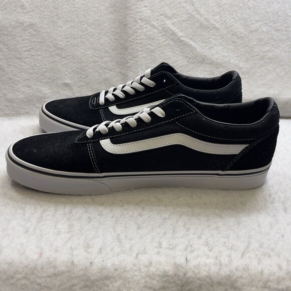 Vans Shoes Men\'s 9 Black White Ward Preppy Suede Canvas Y2K Skater Sneakers main image 6